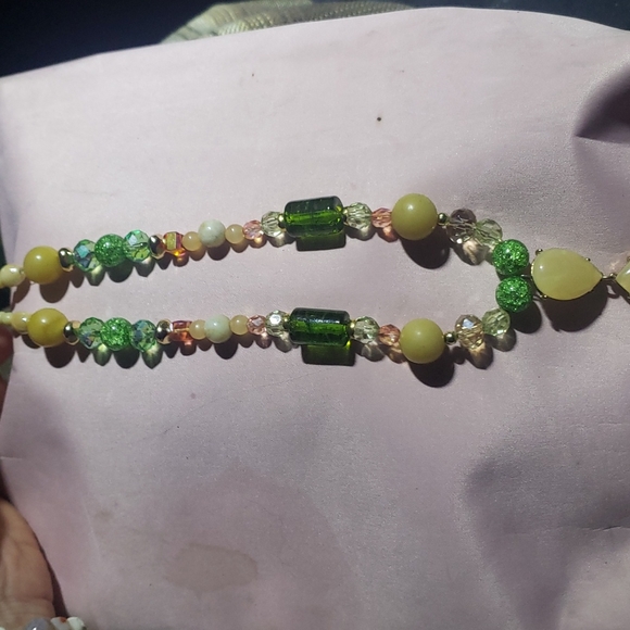 Vintage opal pendent one Vintage beaded necklaces - Picture 4 of 4